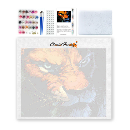 Lion inébranlable - Peinture par numéros