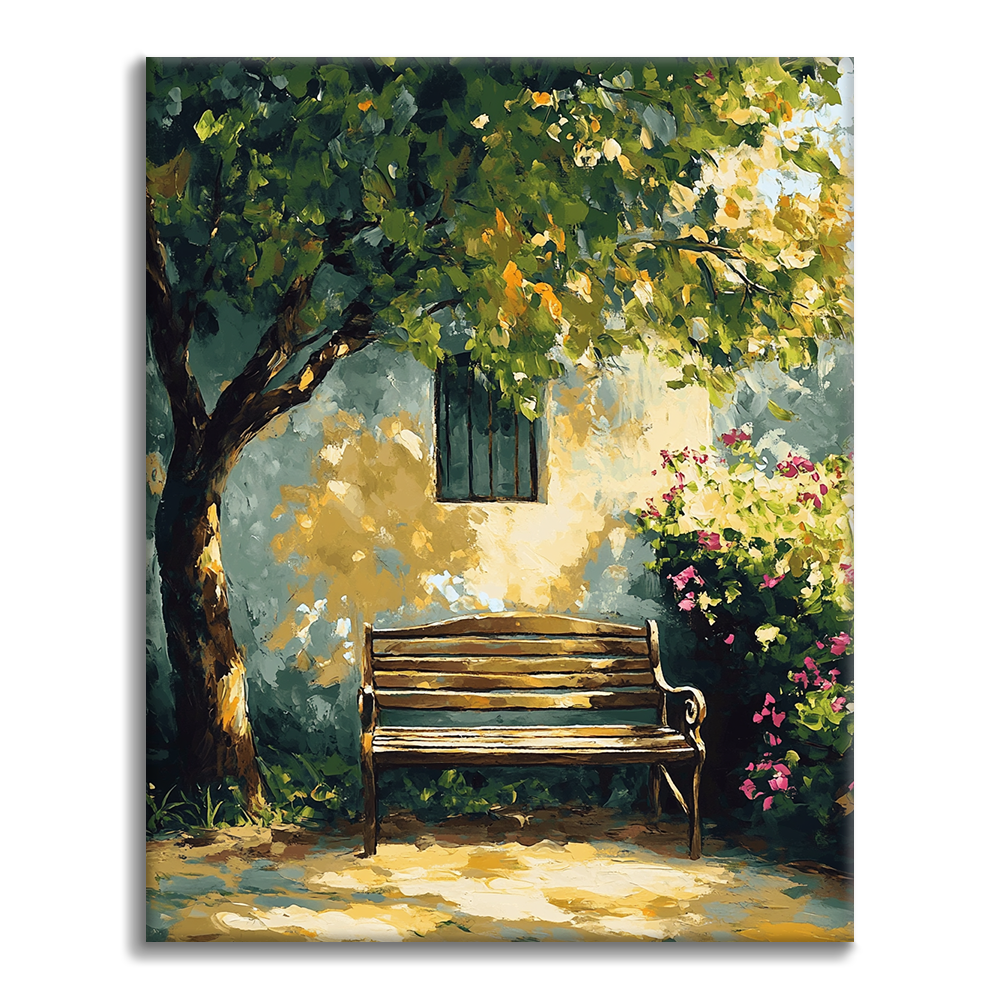 Banc ensoleillé - Peinture par numéros