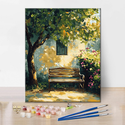Banc ensoleillé - Peinture par numéros