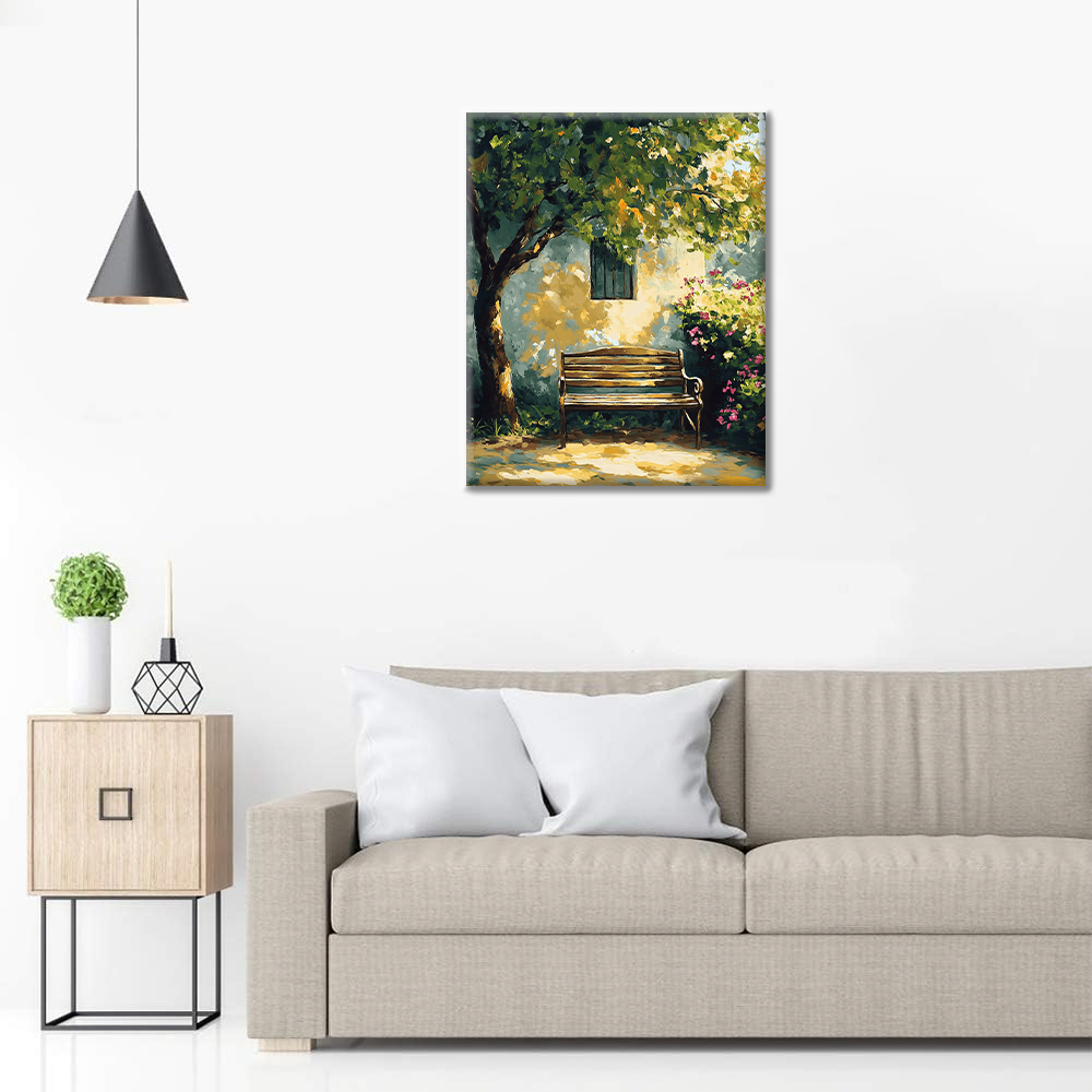 Banc ensoleillé - Peinture par numéros