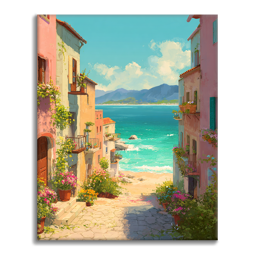 Sérénité côtière - Peinture par numéros