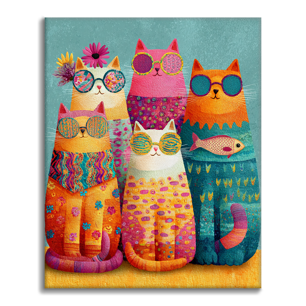 Cool Cat Crew - Peinture par numéros