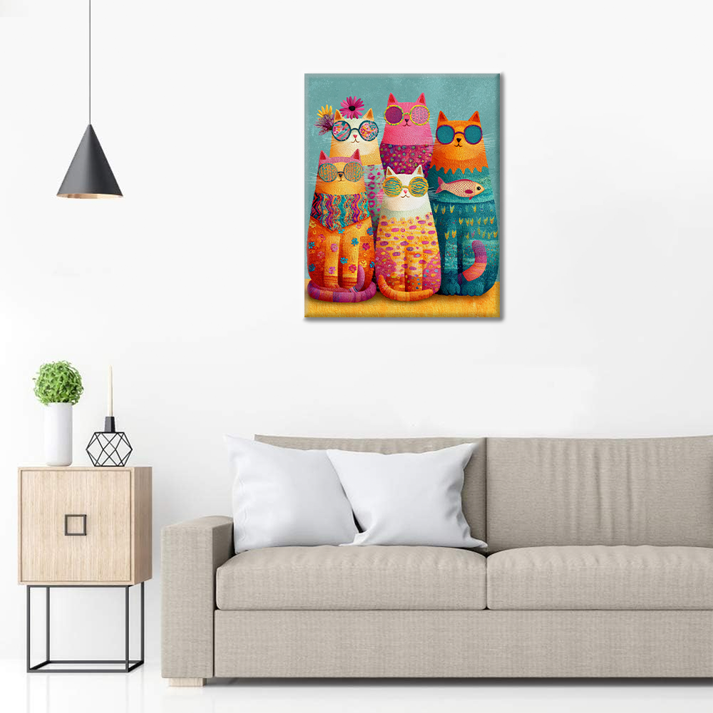 Cool Cat Crew - Peinture par numéros