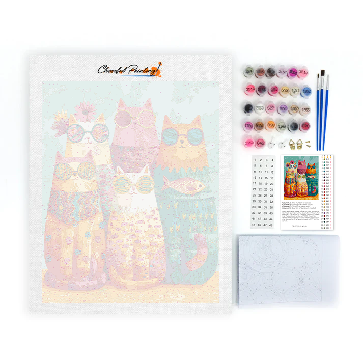 Cool Cat Crew - Peinture par numéros