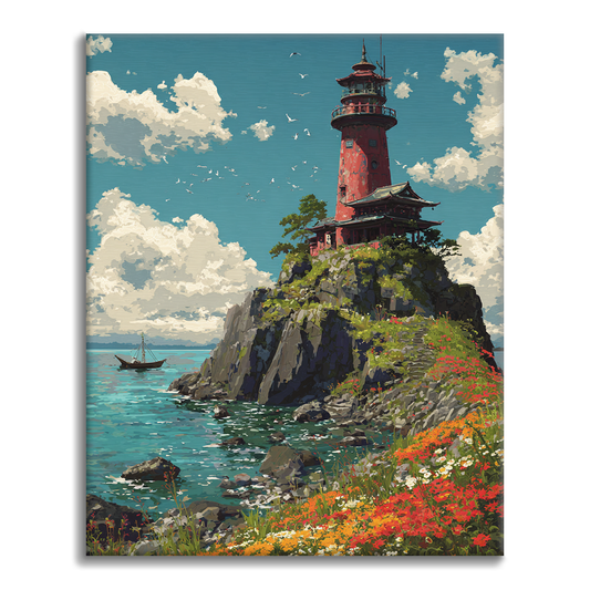 Floral Coastlight - Peinture par numéros