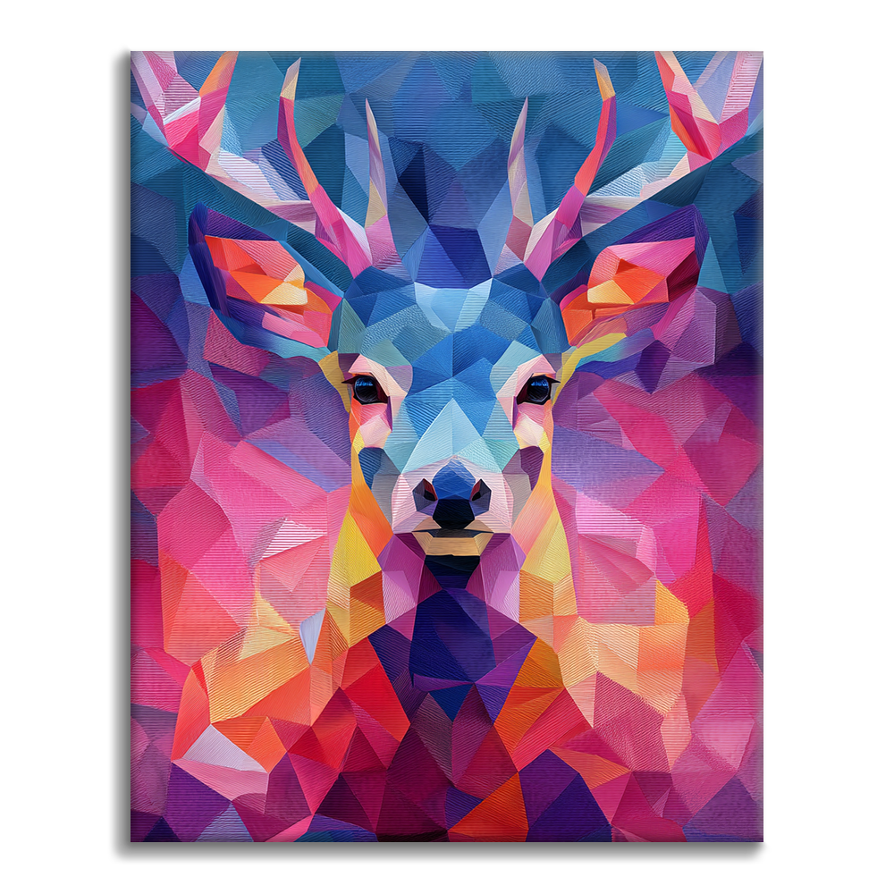 Cerf géométrique - Peinture par numéros