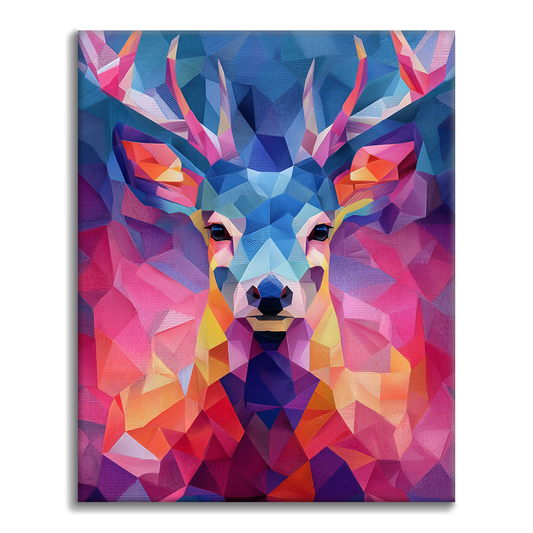 Cerf géométrique - Peinture par numéros