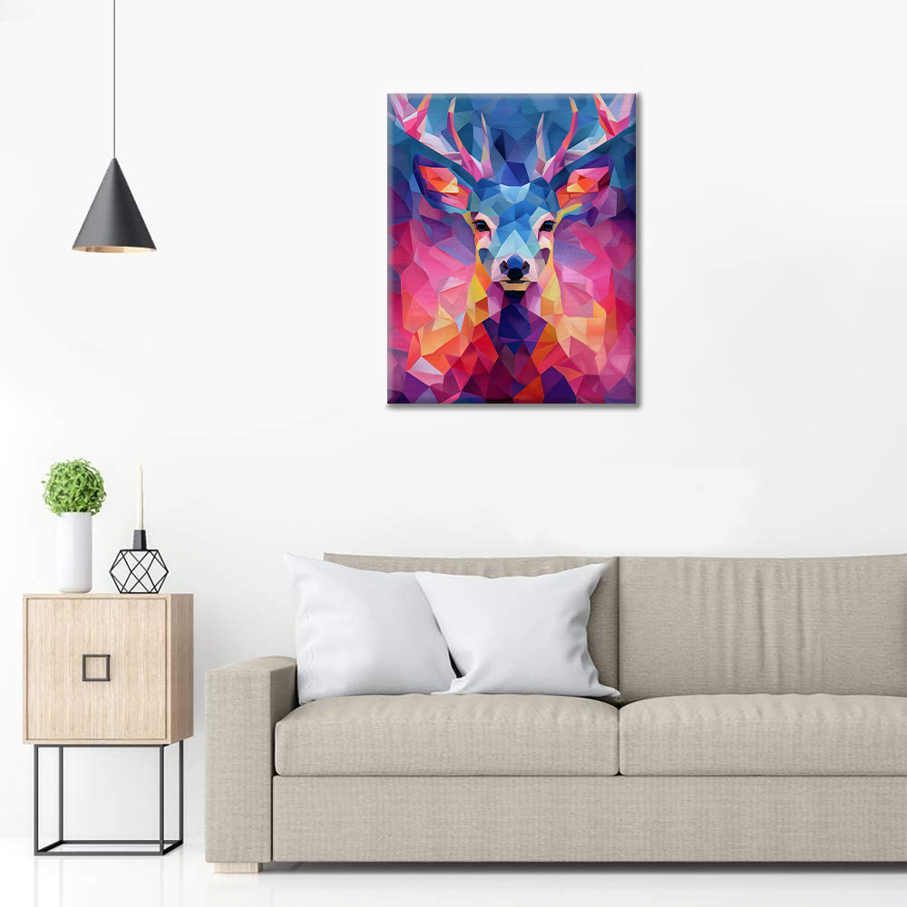 Cerf géométrique - Peinture par numéros
