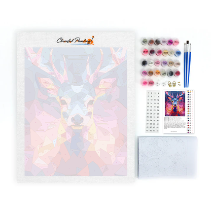 Cerf géométrique - Peinture par numéros