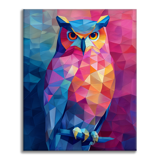 Hibou géométrique - Peinture par numéros