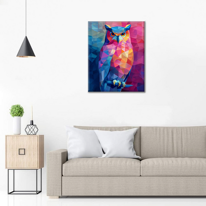 Hibou géométrique - Peinture par numéros