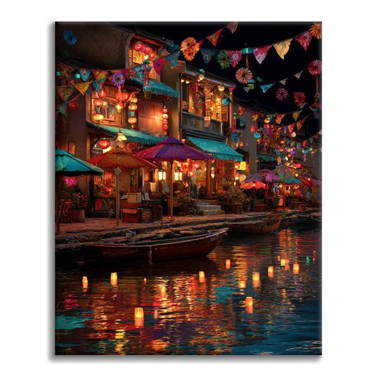 Nuit des lanternes - Peinture par numéros