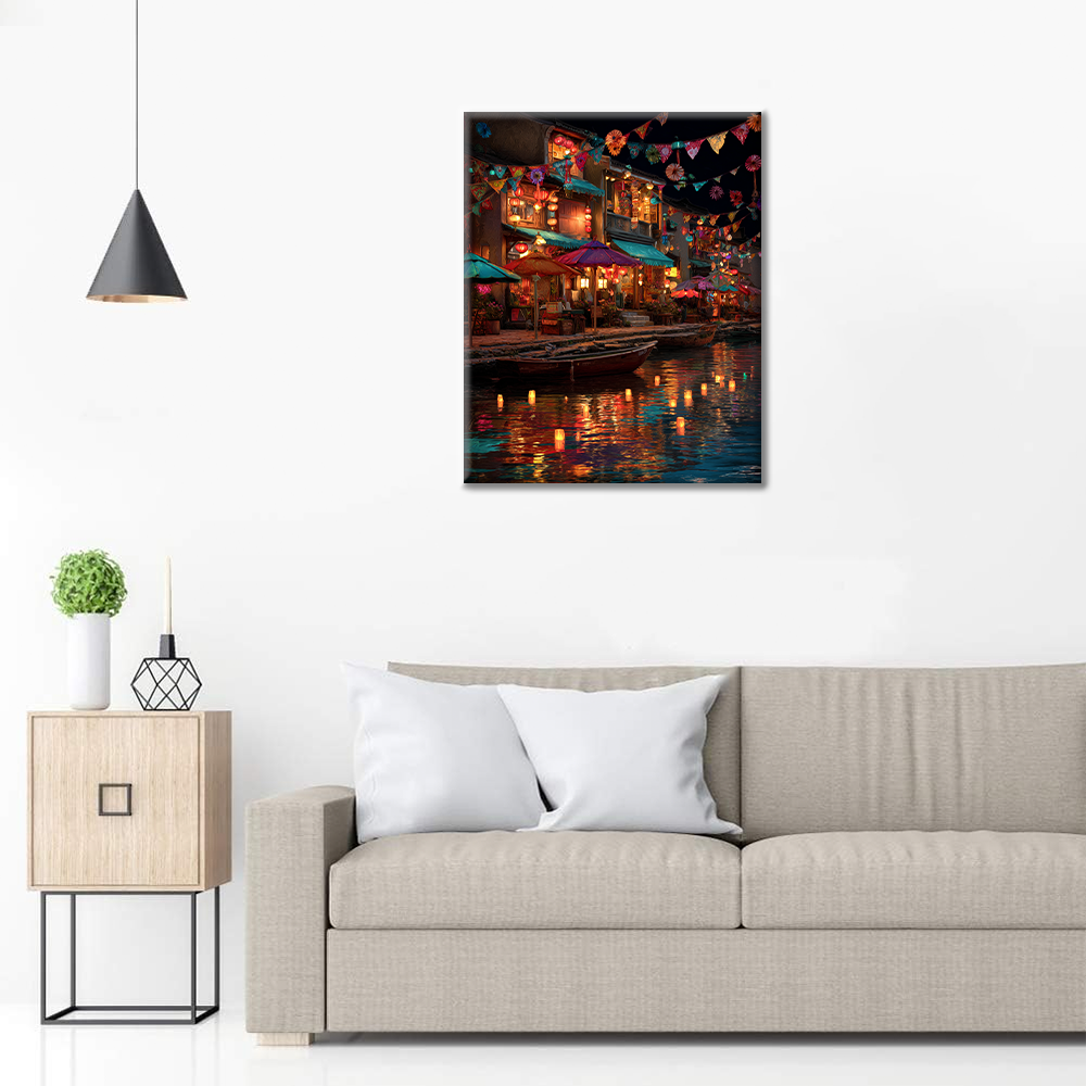 Nuit des lanternes - Peinture par numéros