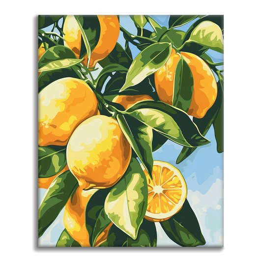 Branche de citron - Peinture par numéros