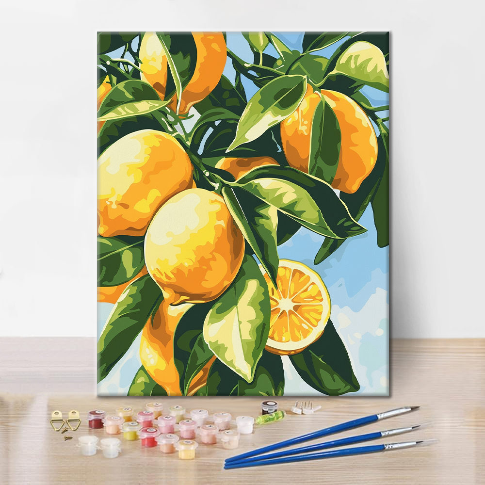 Branche de citron - Peinture par numéros