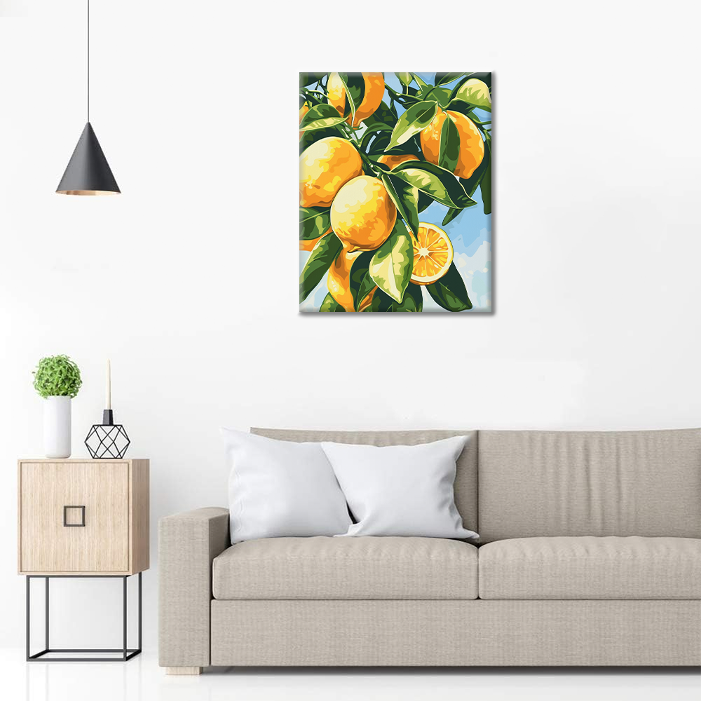 Branche de citron - Peinture par numéros