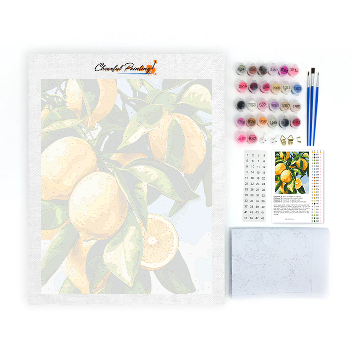 Branche de citron - Peinture par numéros