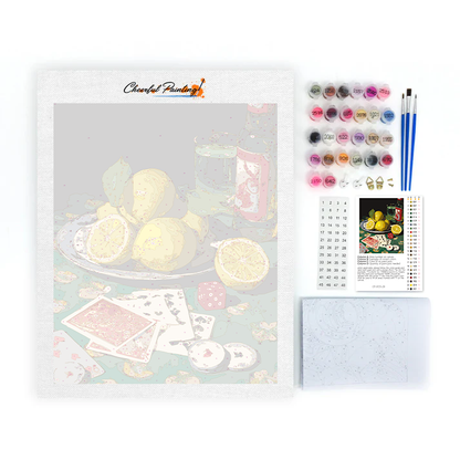 Citrons et Poker - Peinture par numéros