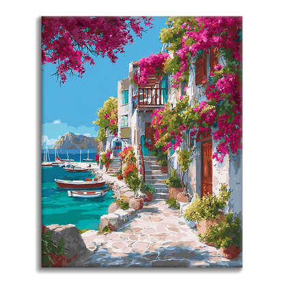 Horizon rose - Peinture par numéros
