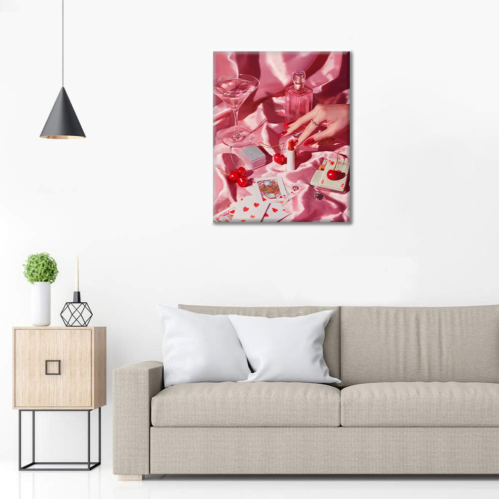 Soirée Poker Rose - Peinture par Numéros
