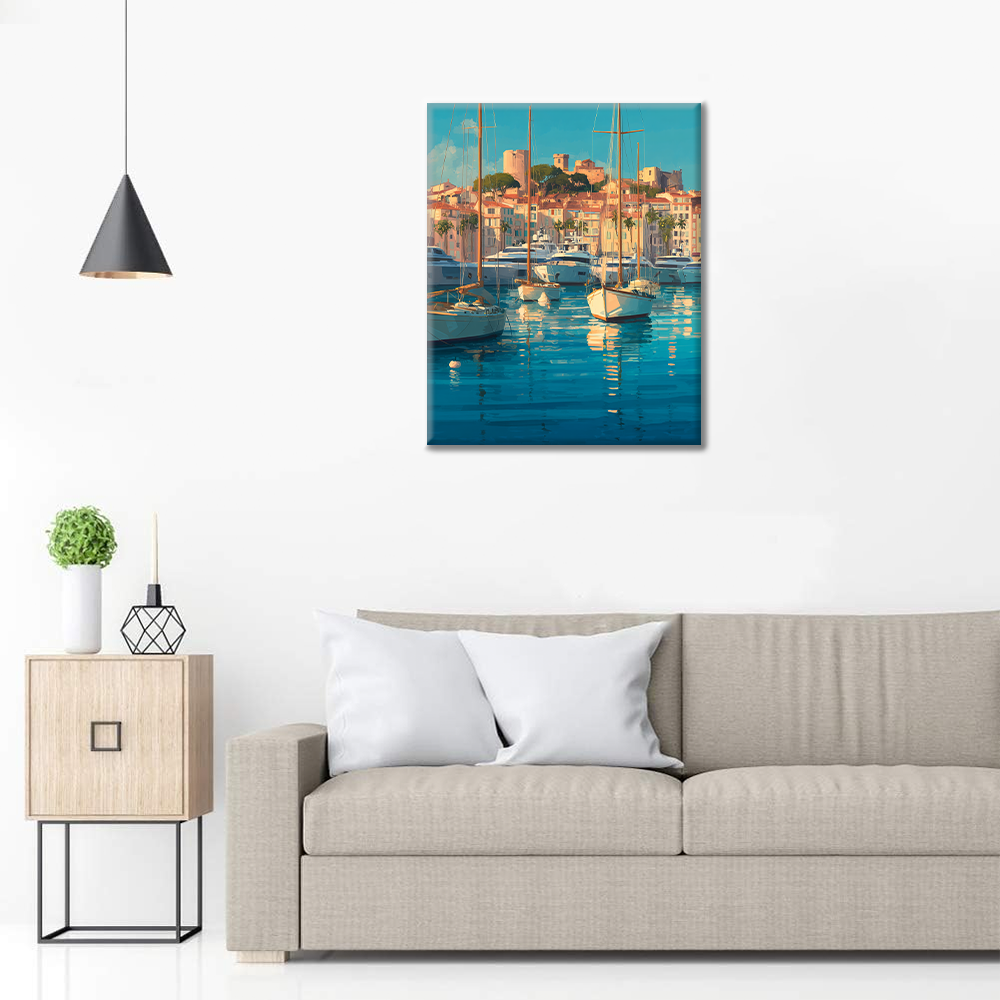 Port de Cannes - Peinture par numéros