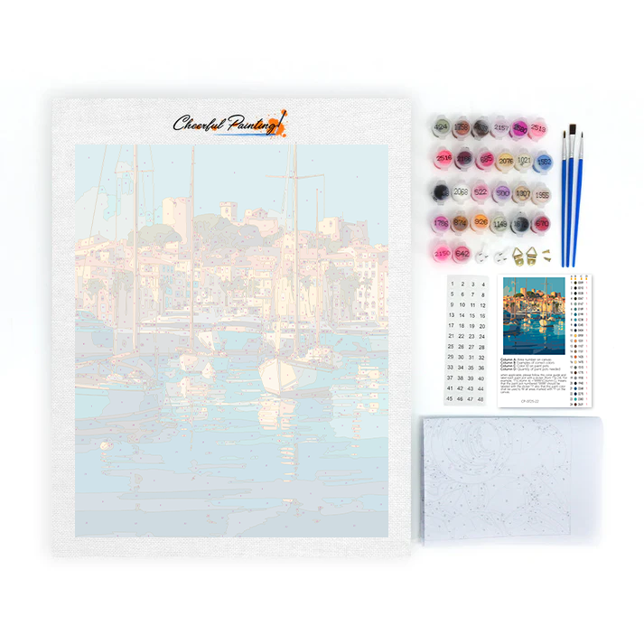 Port de Cannes - Peinture par numéros