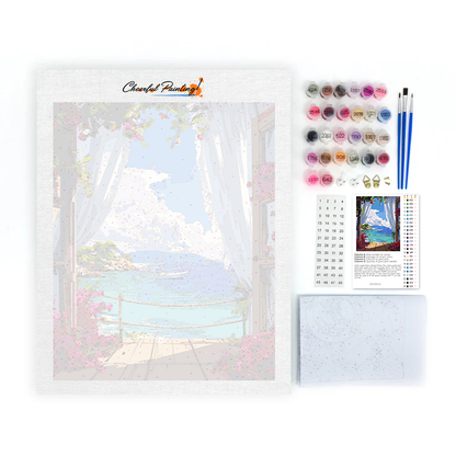 Fenêtre sur la mer - Peinture par numéros