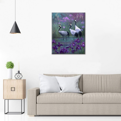Grues de glycine - Peinture par numéros