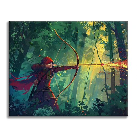 Archer dans la forêt - Peinture par numéros