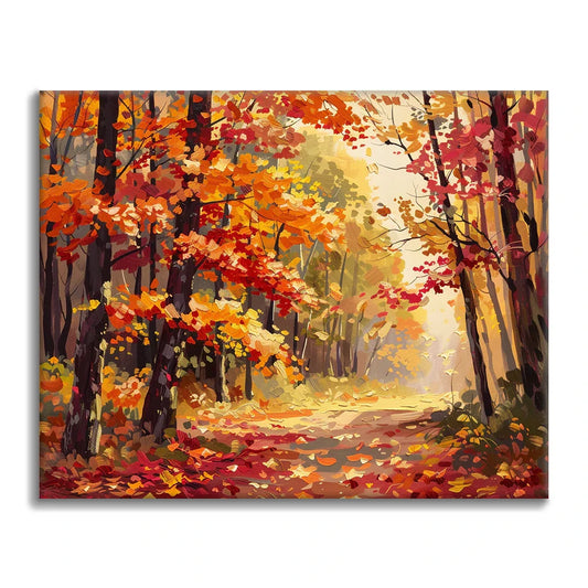 Chemin d'automne - Peinture par numéros