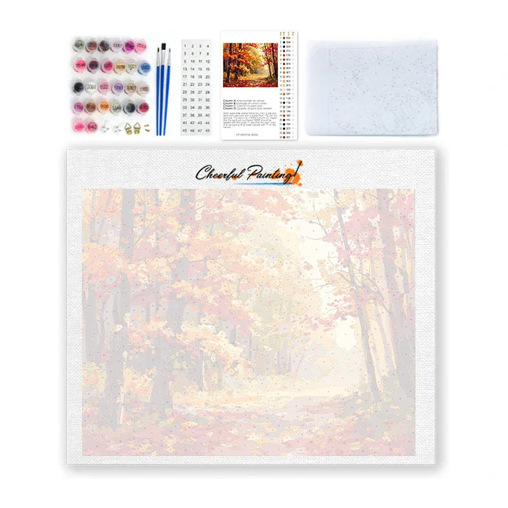 Chemin d'automne - Peinture par numéros