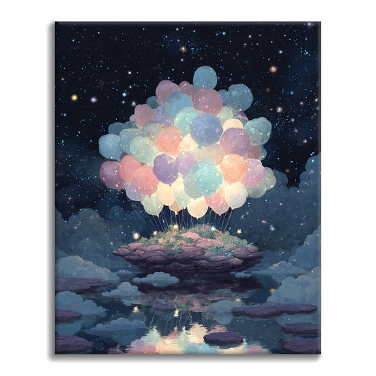 L'île aux ballons - Peinture par numéros