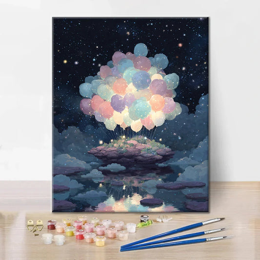 L'île aux ballons - Peinture par numéros