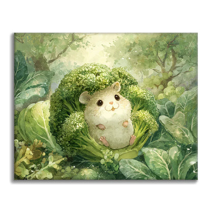 Brocoli Hamster - Peinture par numéros