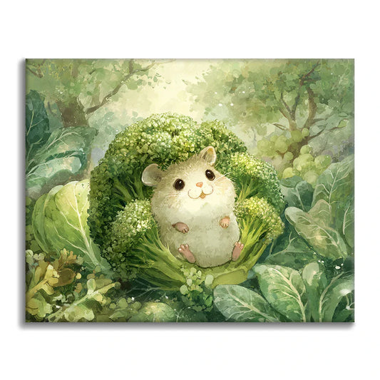 Brocoli Hamster - Peinture par numéros