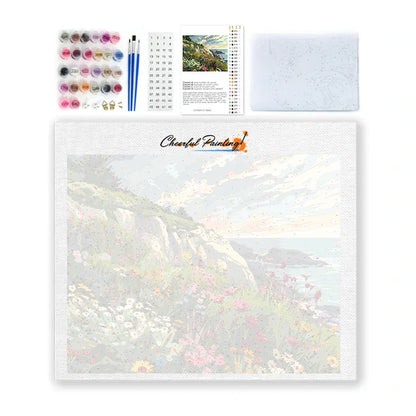 Champ de fleurs côtier - Peinture par numéros