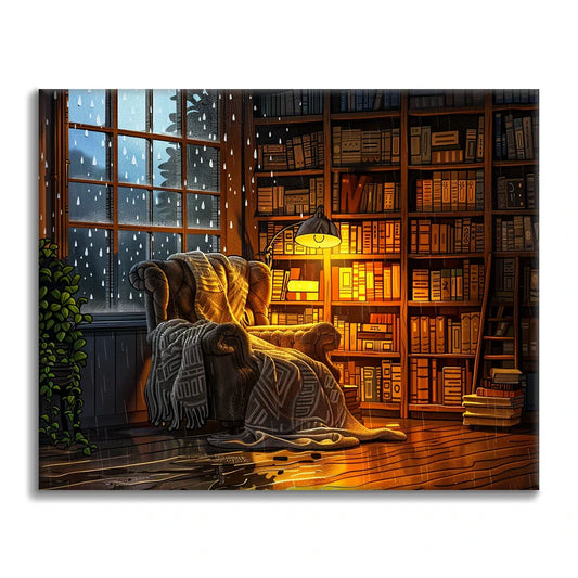 Coin lecture cosy - Peinture par numéros