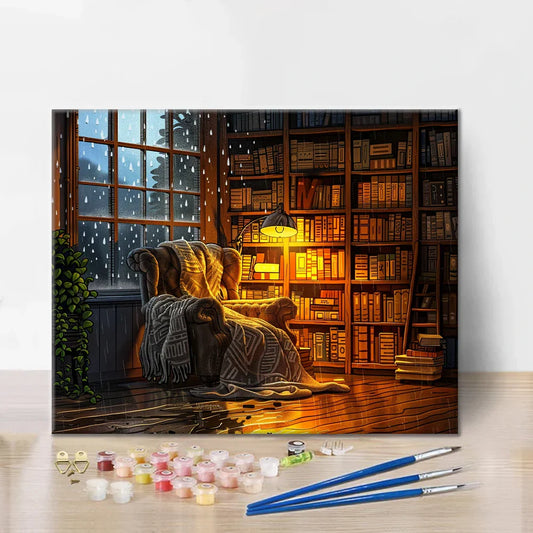Coin lecture cosy - Peinture par numéros