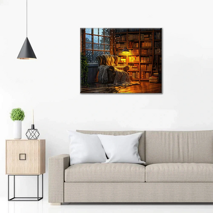 Coin lecture cosy - Peinture par numéros