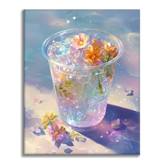 Glace florale - Peinture par numéros