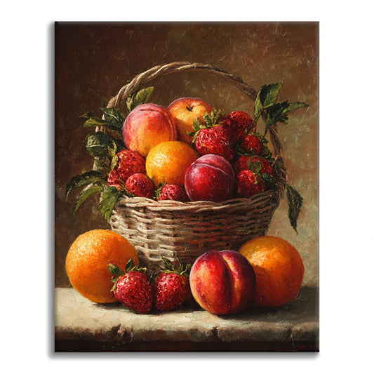 Corbeille de fruits - Peinture par numéros