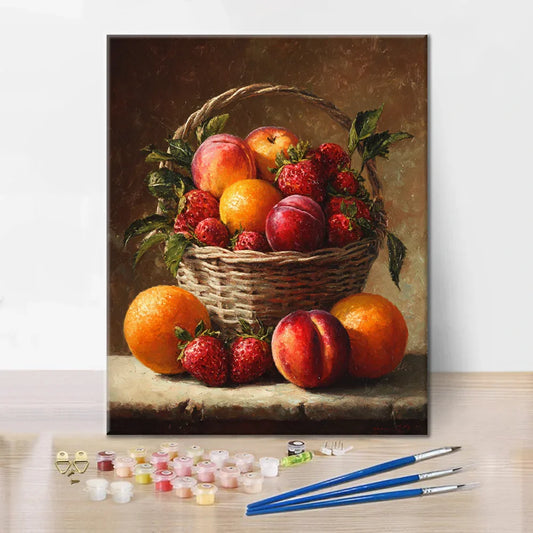 Corbeille de fruits - Peinture par numéros