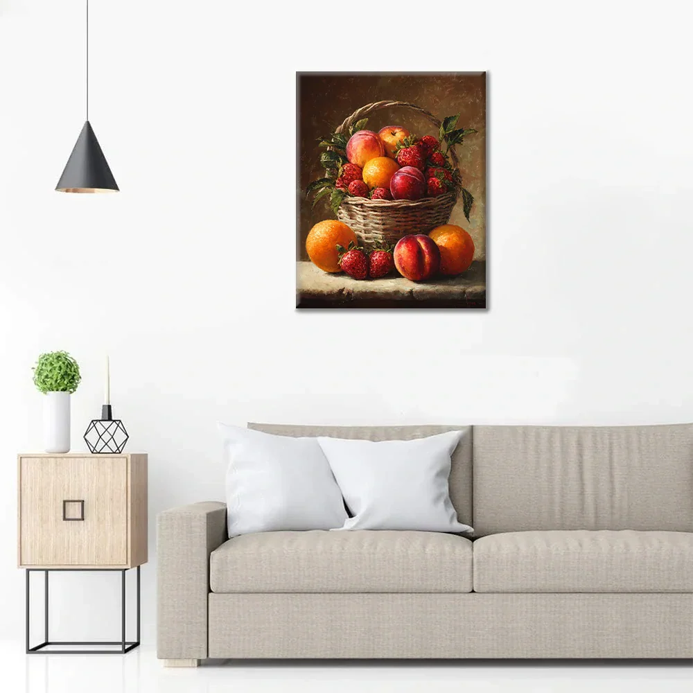 Corbeille de fruits - Peinture par numéros