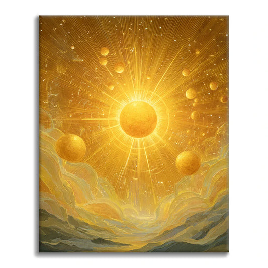 Soleil d'or - Peinture par numéros