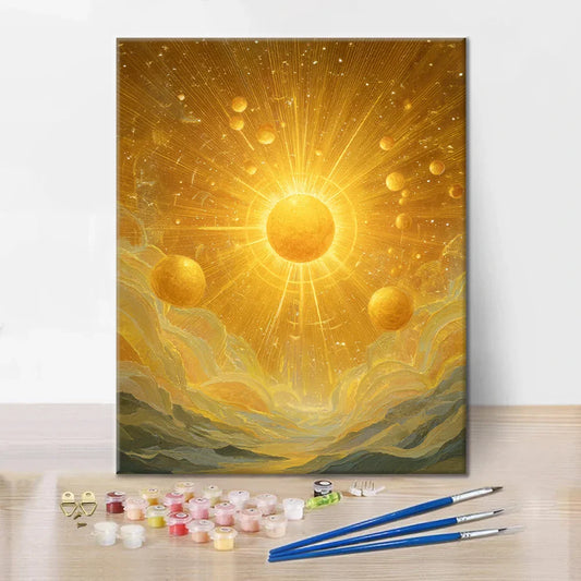 Soleil d'or - Peinture par numéros