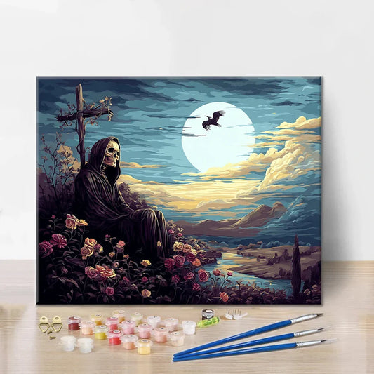 Surveillant de cimetière - Peinture par numéros