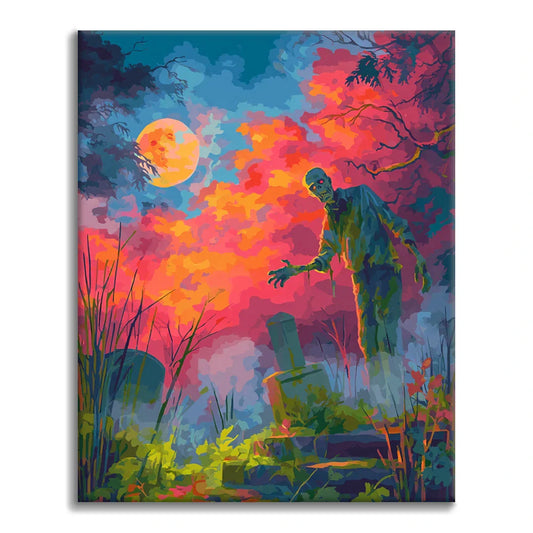 Cimetière Zombie - Peinture par numéros