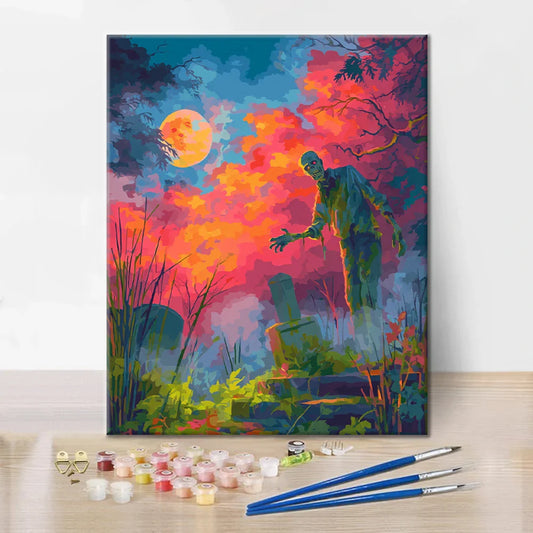 Cimetière Zombie - Peinture par numéros