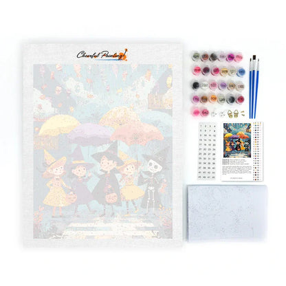 Pluie de bonbons d'Halloween - Peinture par numéros