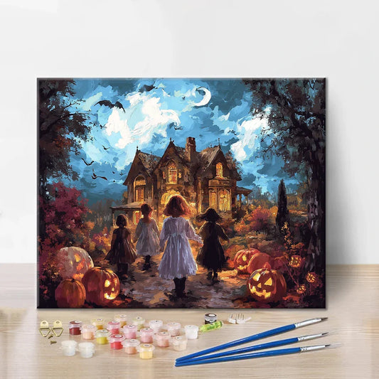 Nuit d'Halloween - Peinture par numéros